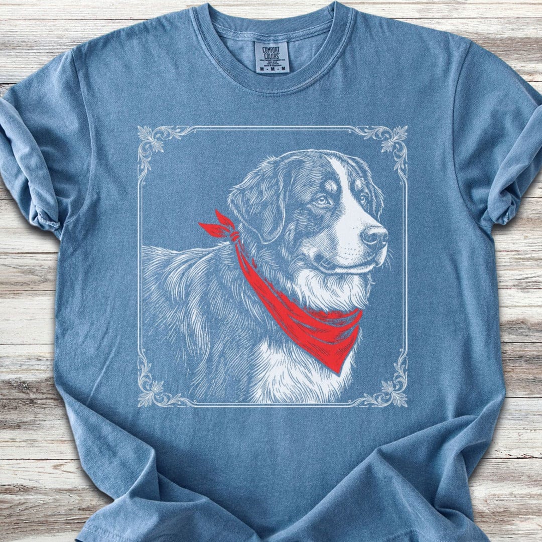 Bernese Mountain Dog Etching T-Shirt
