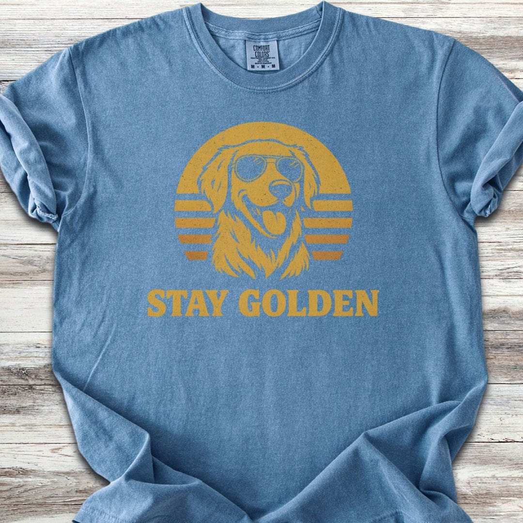 Golden Retriever Retro Stay Golden T-Shirt
