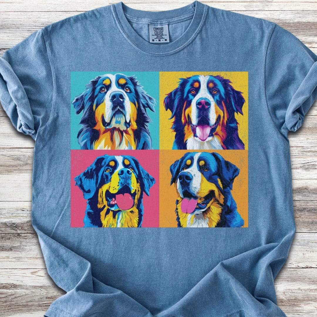 Bernese Mountain Dog Pop Art T-Shirt