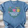 Peace Love Dogs Floral T-Shirt