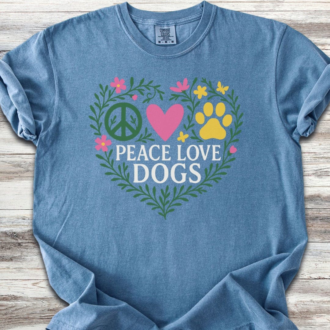 Peace Love Dogs Floral T-Shirt