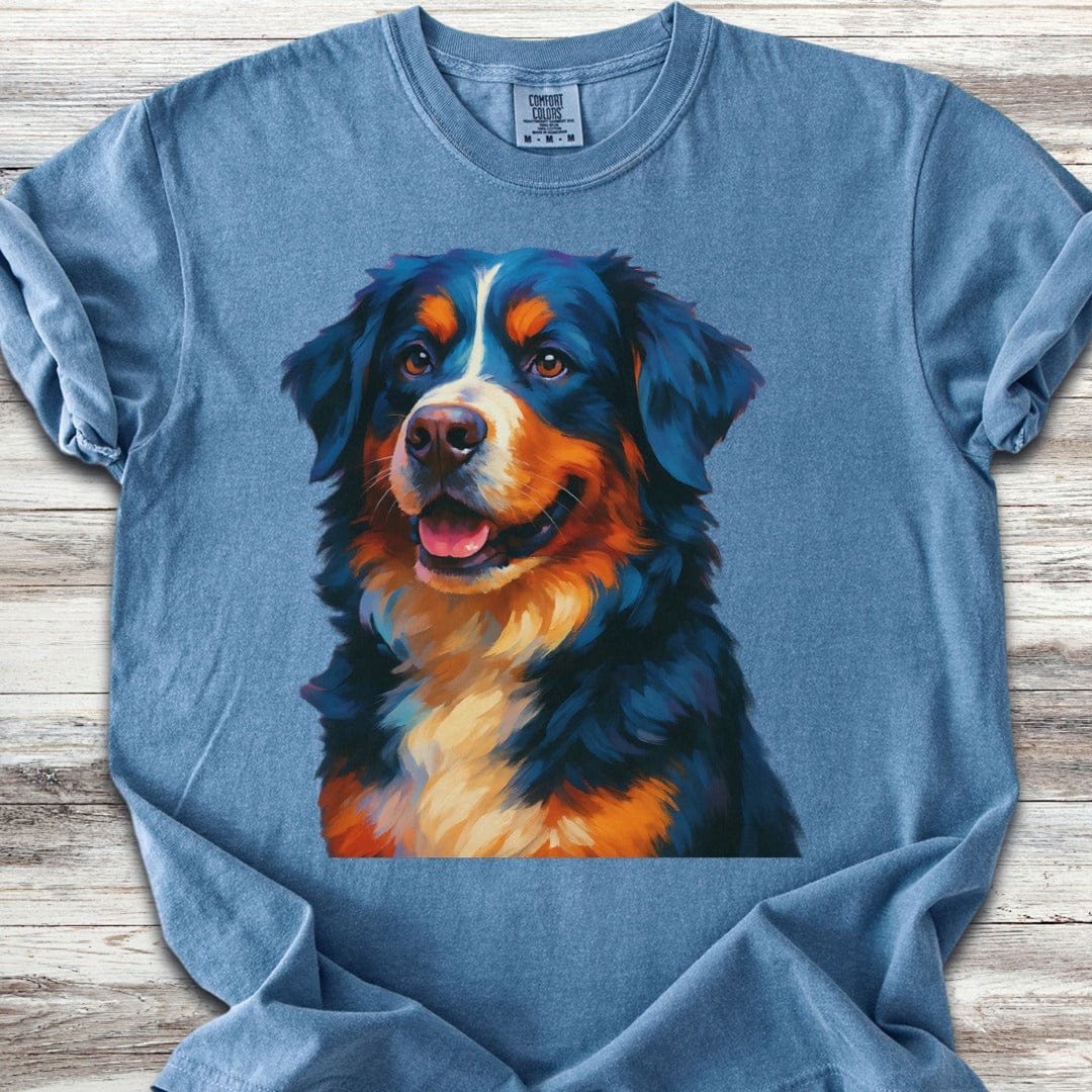 Bernese Mountain Dog Oil Painting T-Shirt
