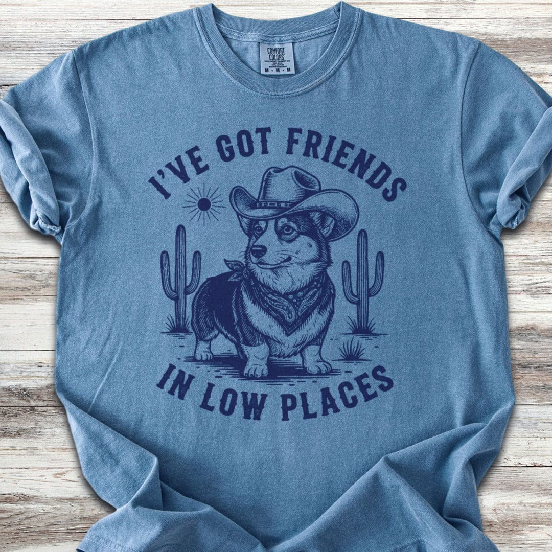 Corgi Friends in Low Places T-Shirt