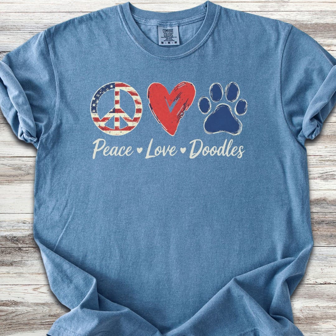 Peace Love Doodles USA T-Shirt
