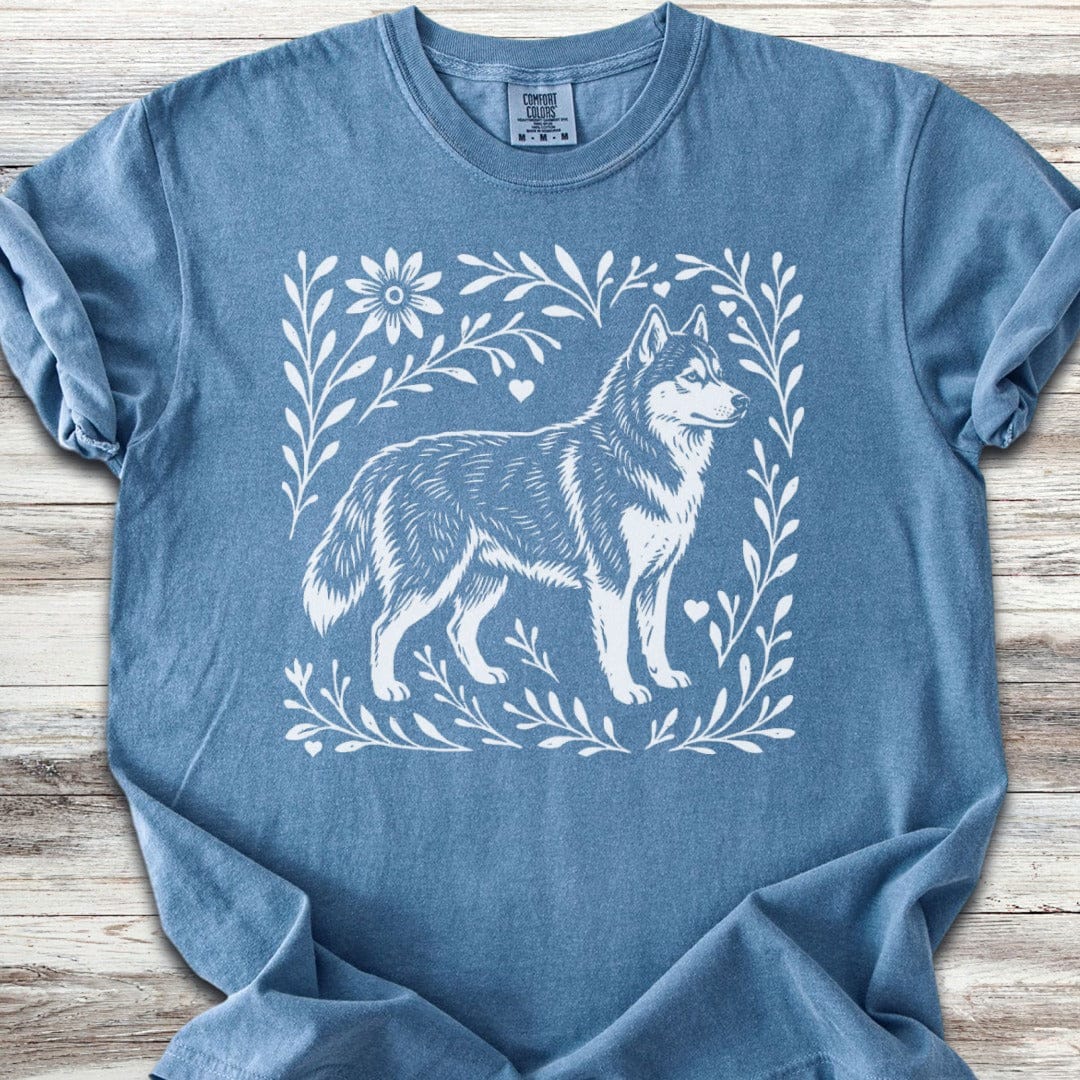 Husky Linocut T-Shirt