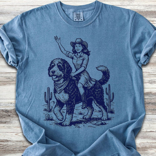 Bernedoodle Cowgirl T-Shirt