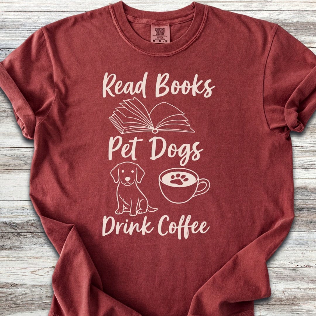 Books Dogs Coffee T-Shirt