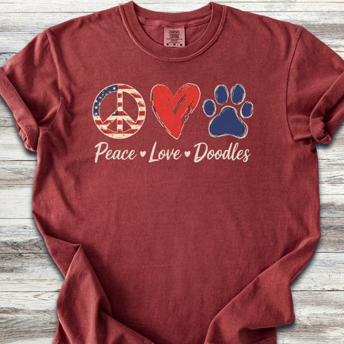 Peace Love Doodles USA T-Shirt