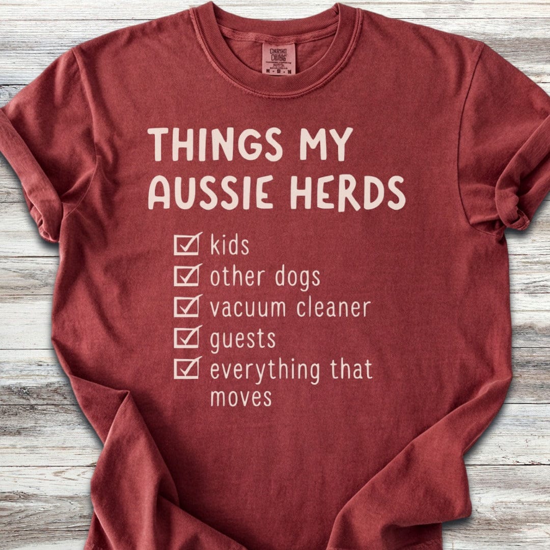 Australian Shepherd Herding List T-Shirt