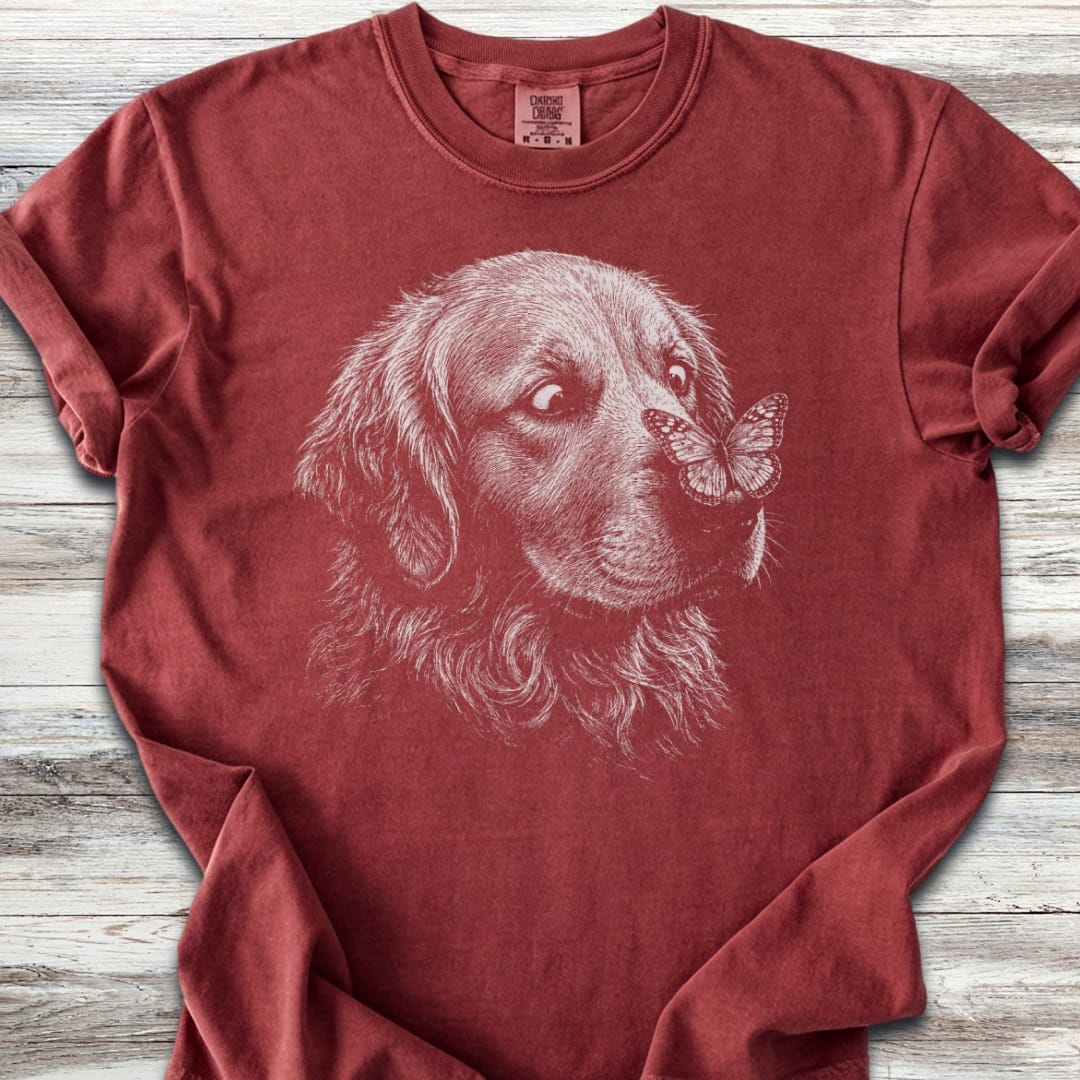 Golden Retriever ButterflyT-Shirt
