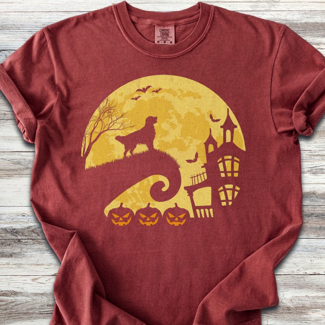 Golden Retriever Halloween Moon T-Shirt