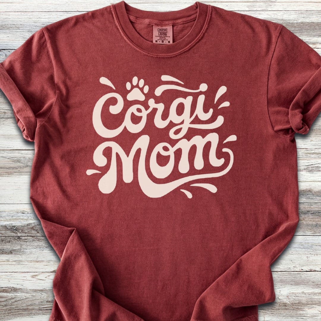 Corgi Groovy Mom T-Shirt