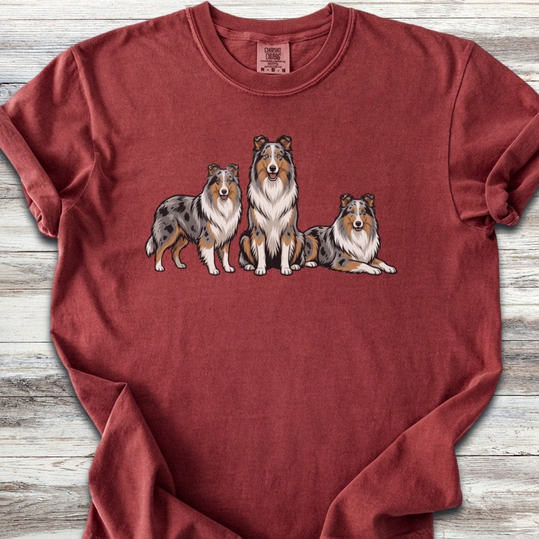 Australian Shepherd Blue Merle Trio T-Shirt