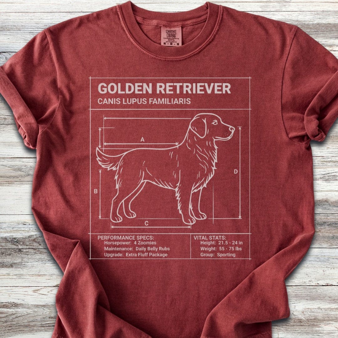 Golden Retriever Blueprint T-Shirt