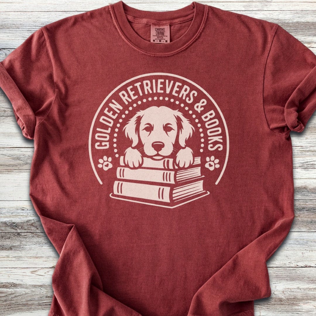Golden Retriever Books T-Shirt