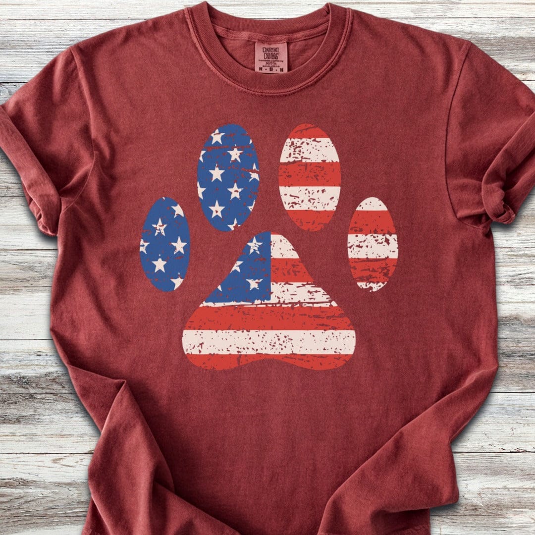 Stars & Stripes Paw Print T-Shirt
