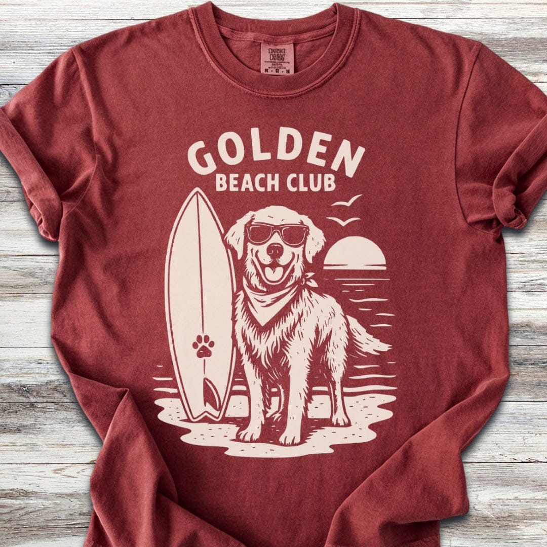 Golden Retriever Beach Club T-Shirt
