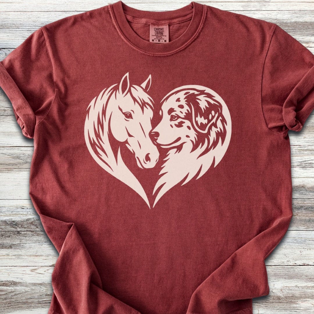 American Shepherd Horse Heart Bond T-Shirt