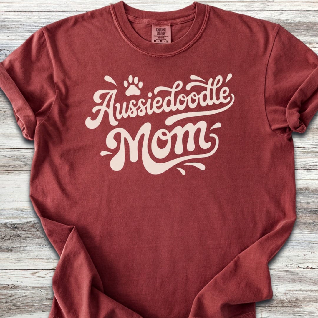 Aussiedoodle Groovy Mom T-Shirt