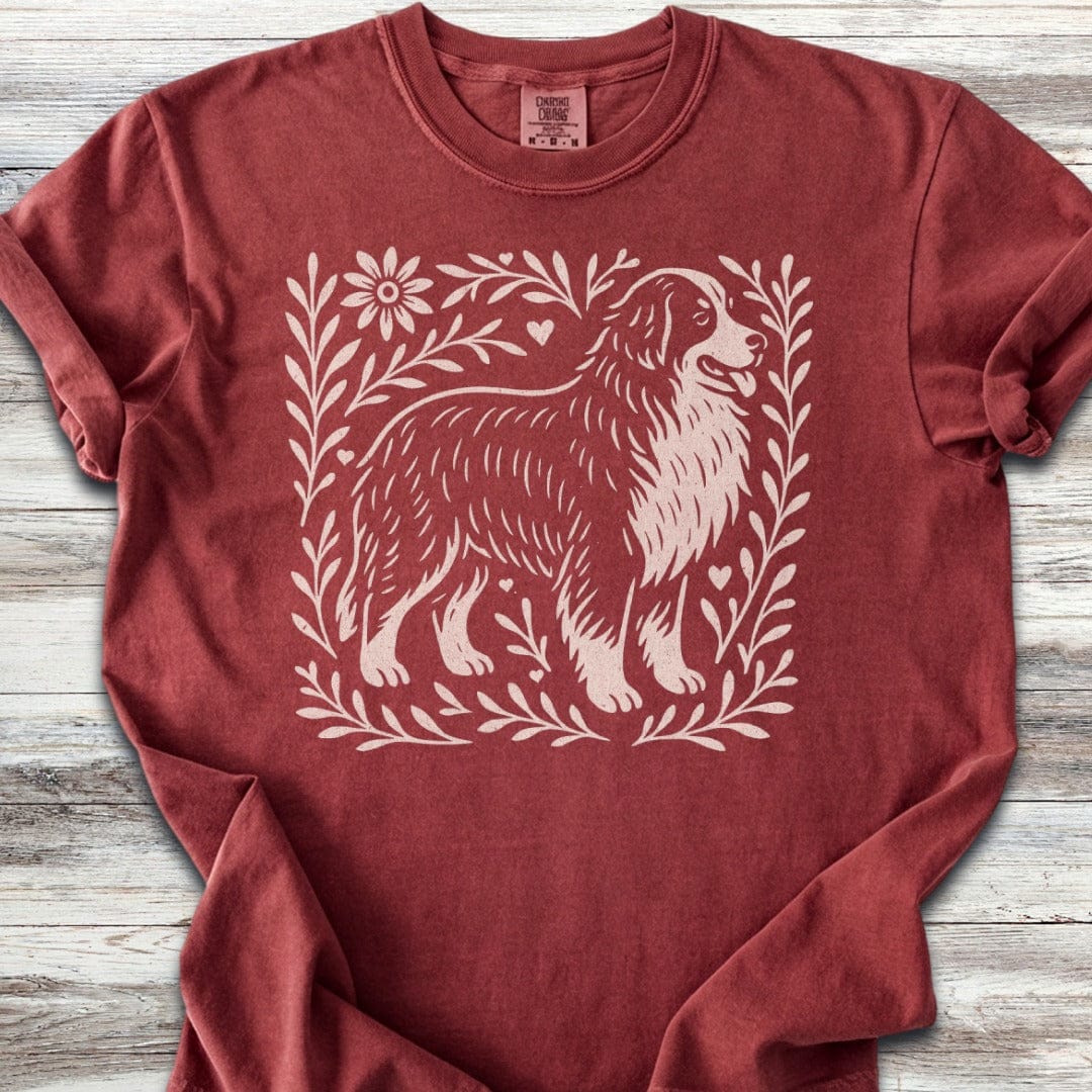 Bernese Mountain Dog Linocut T-Shirt