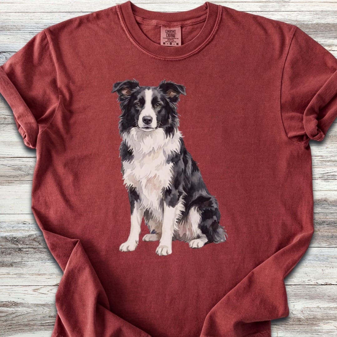 Border Collie Watercolor T-Shirt