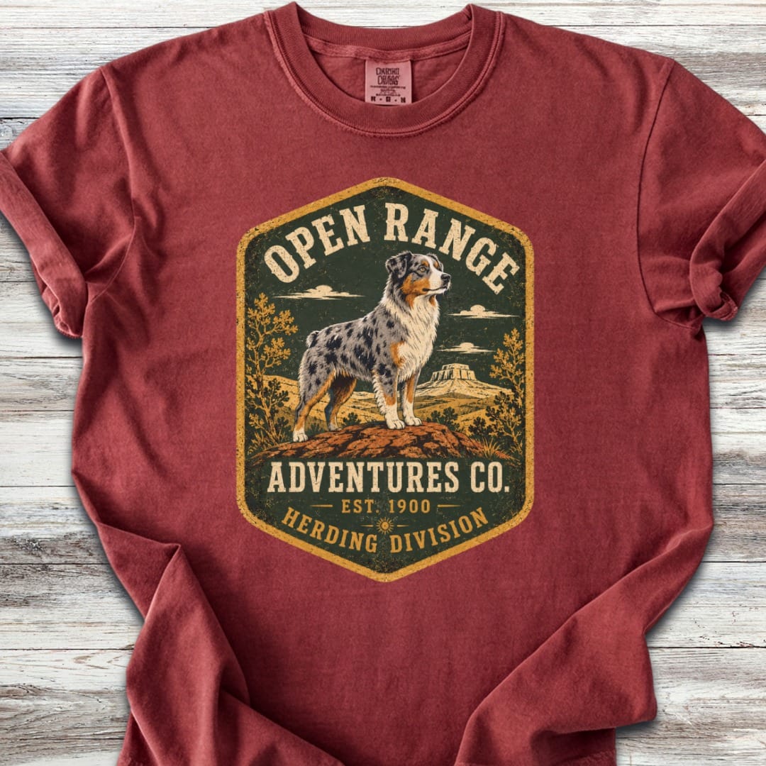 Australian Shepherd Adventures  T-Shirt