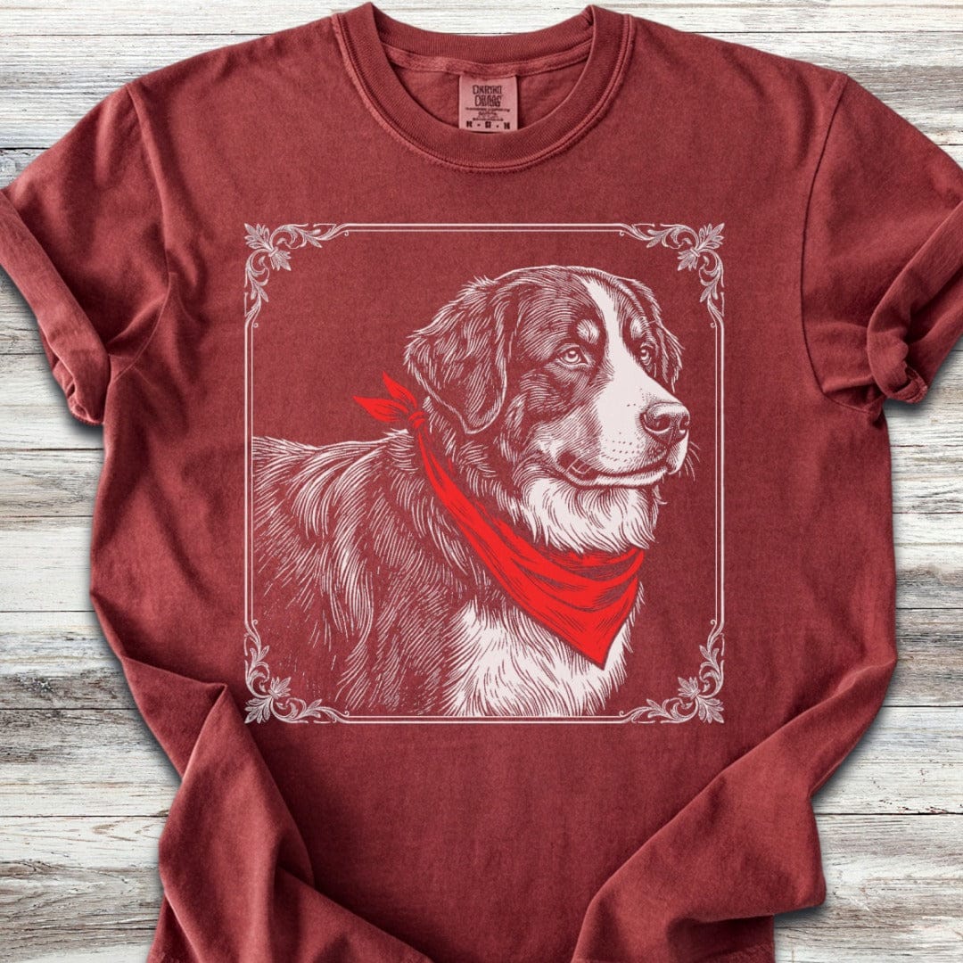 Bernese Mountain Dog Etching T-Shirt