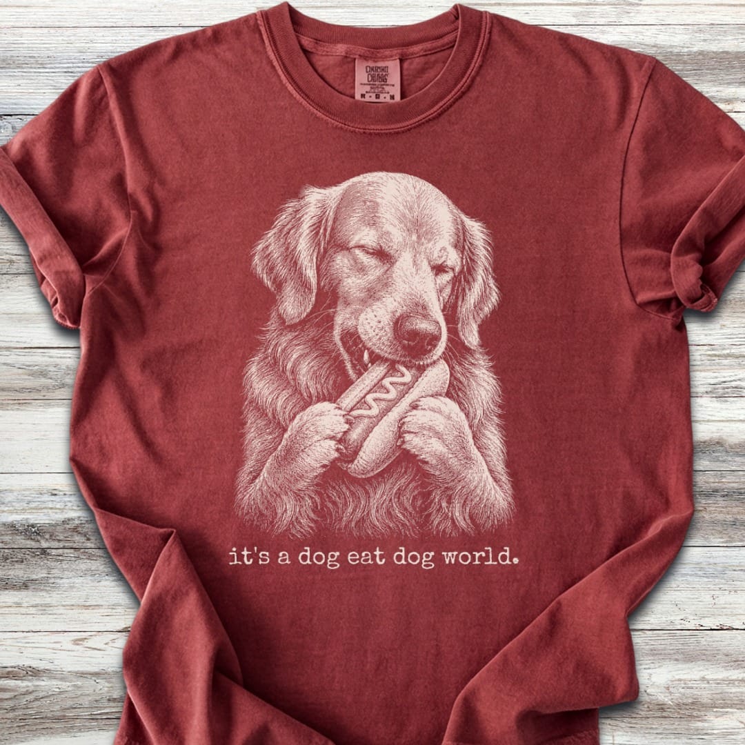 Golden Retriever Dog Eat Dog T-Shirt
