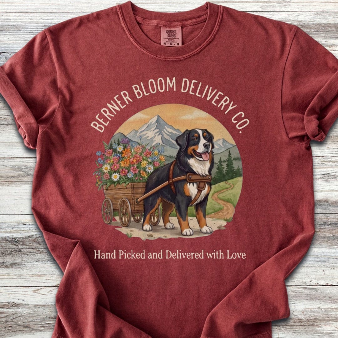Bernese Mountain Dog Bloom Delivery T-Shirt