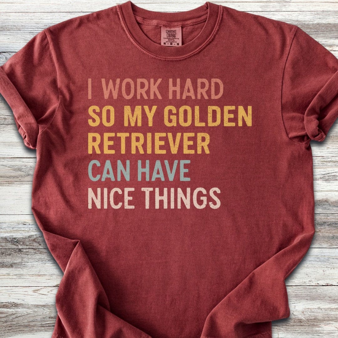 Golden Retriever Work Hard T-Shirt