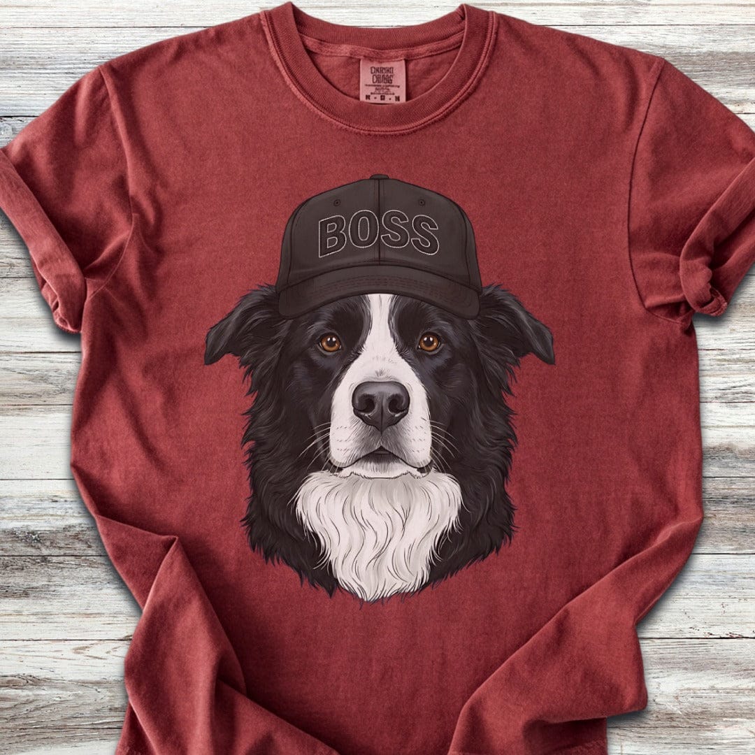 Border Collie Boss Hat T-Shirt