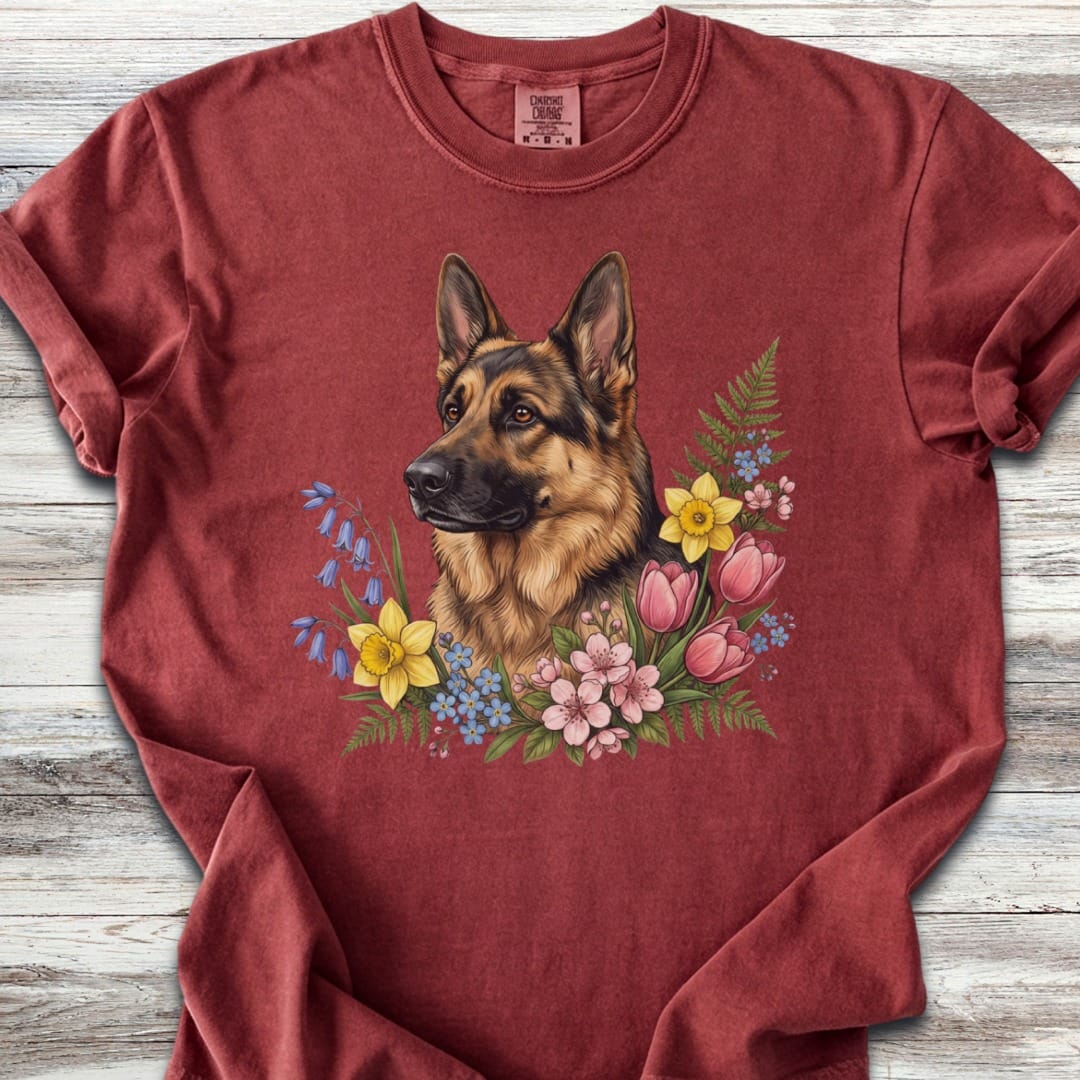 German Shepherd Spring Portrait T-Shirt