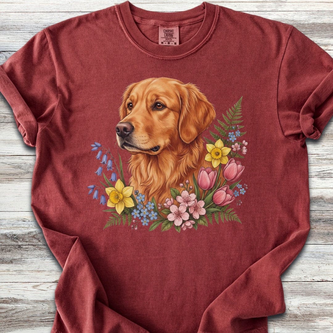 Golden Retriever Spring Portrait T-Shirt