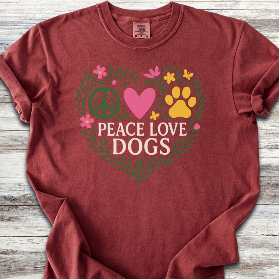 Peace Love Dogs Floral T-Shirt