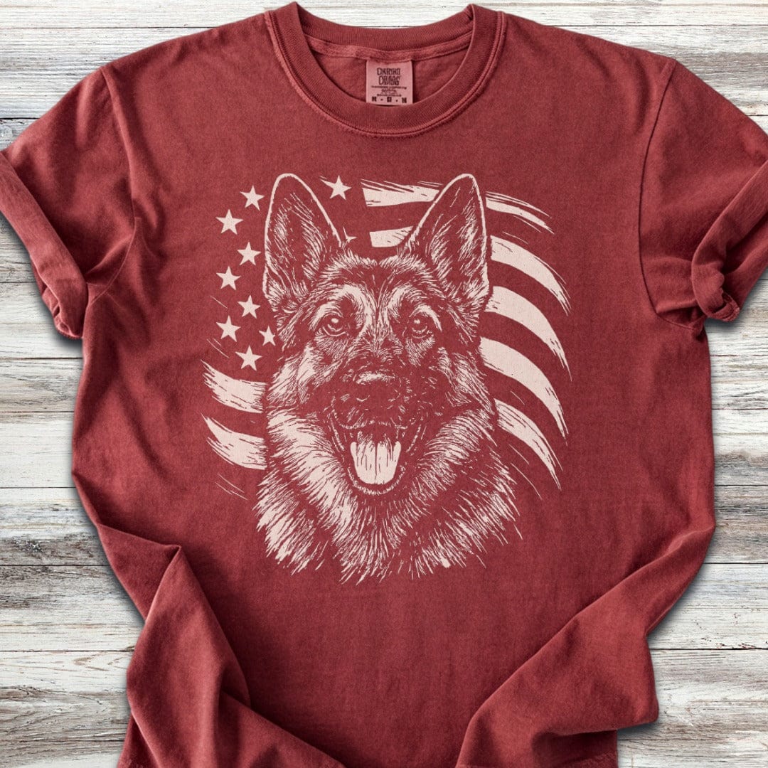 German Shepherd Flag T-Shirt