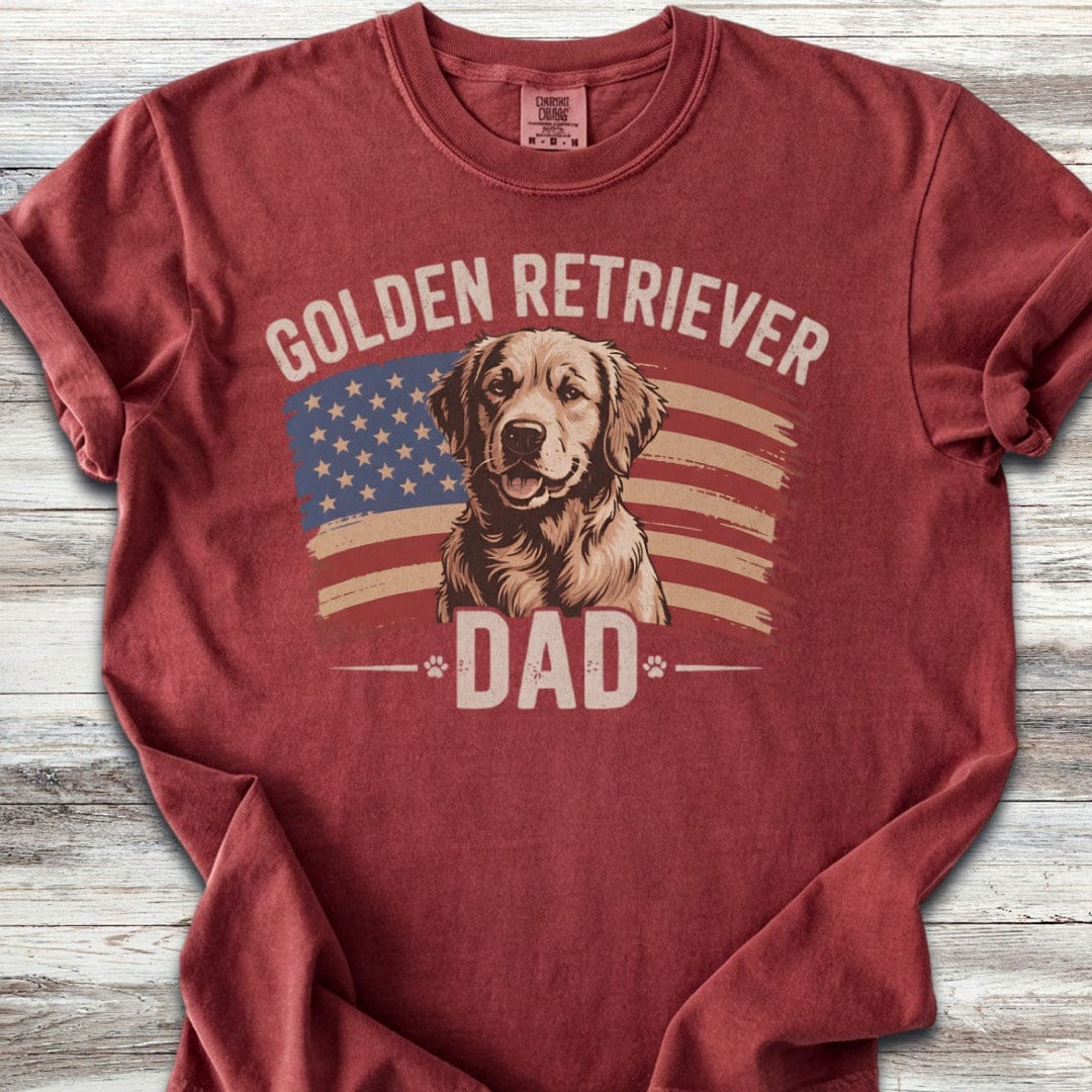 Golden Retriever Dad Flag T-Shirt