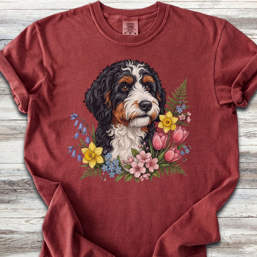 Bernedoodle Spring Portrait T-Shirt