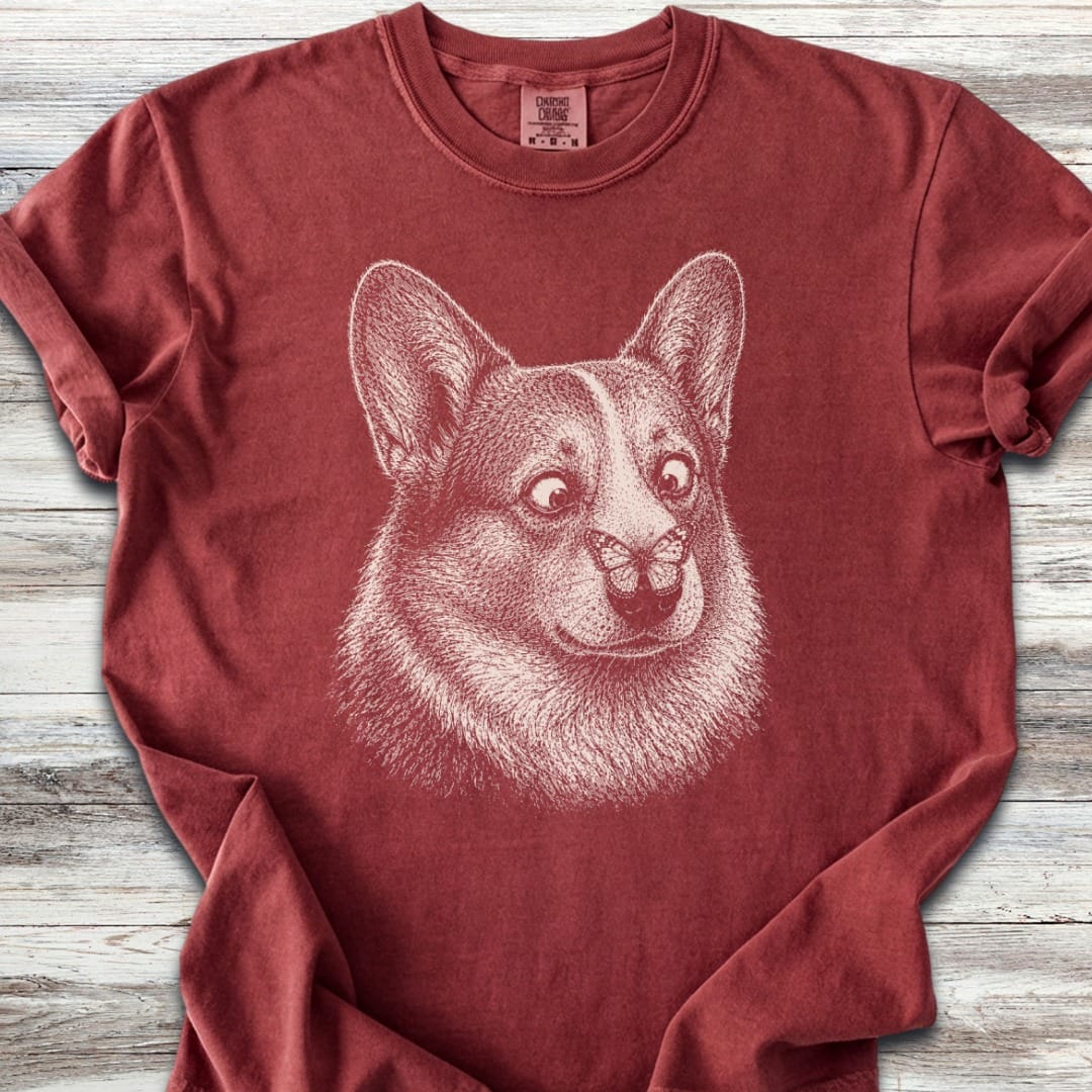 Corgi Butterfly T-Shirt