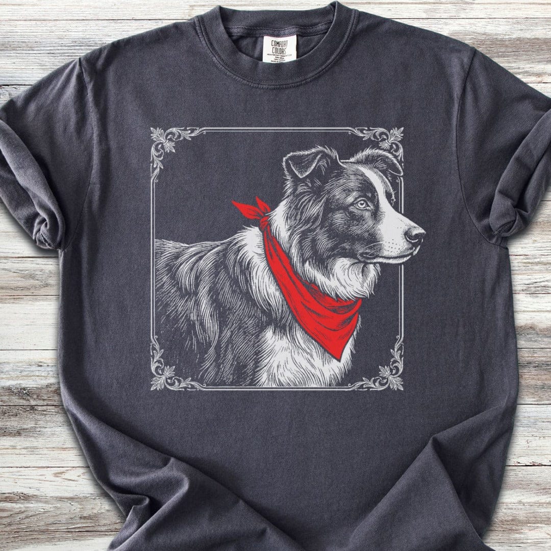 Border Collie Etching T-Shirt