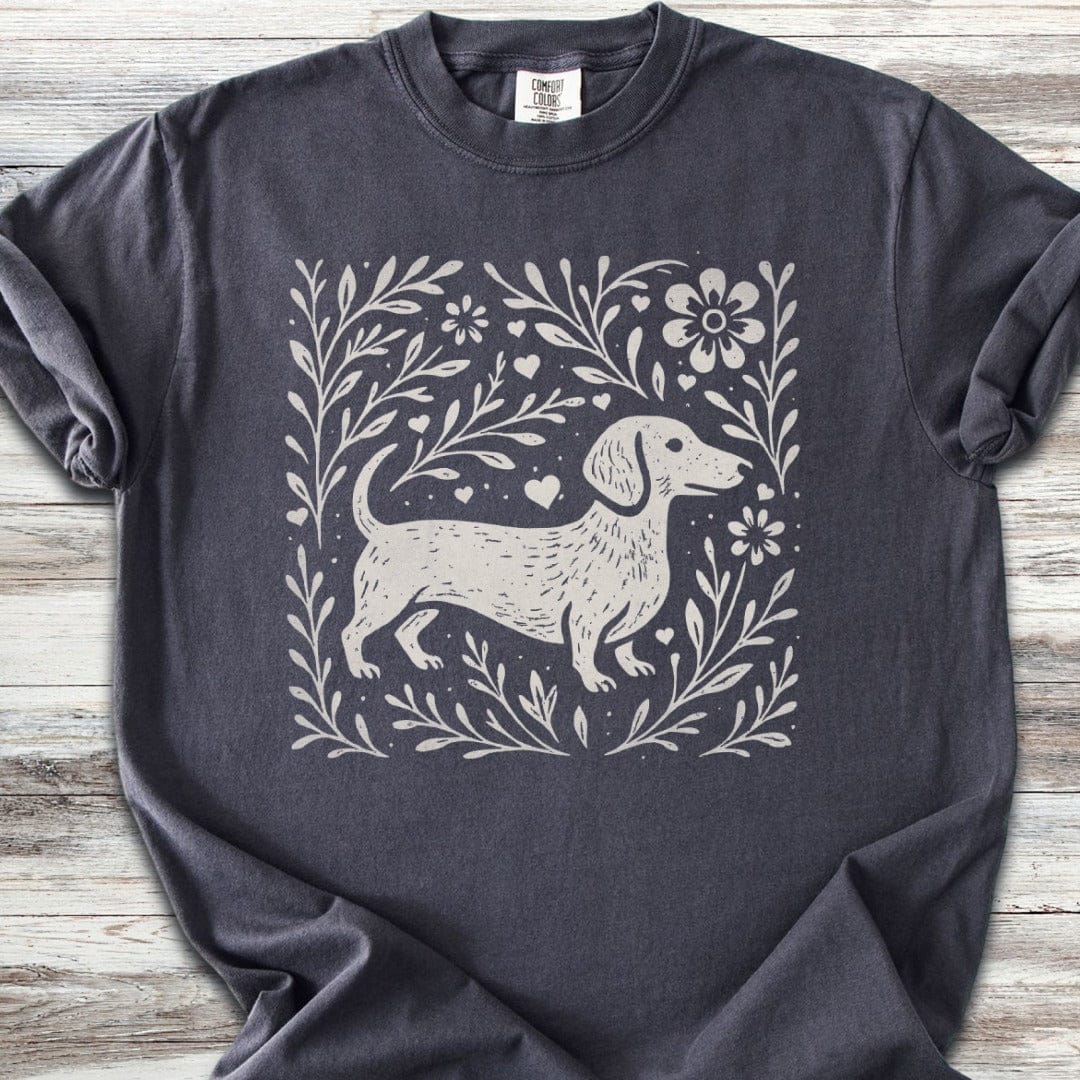 Dachshund Linocut T-Shirt