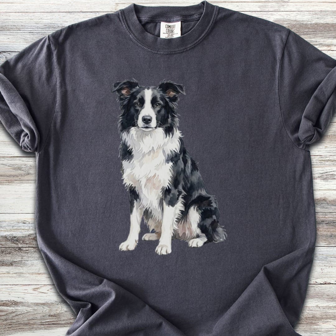 Border Collie Watercolor T-Shirt