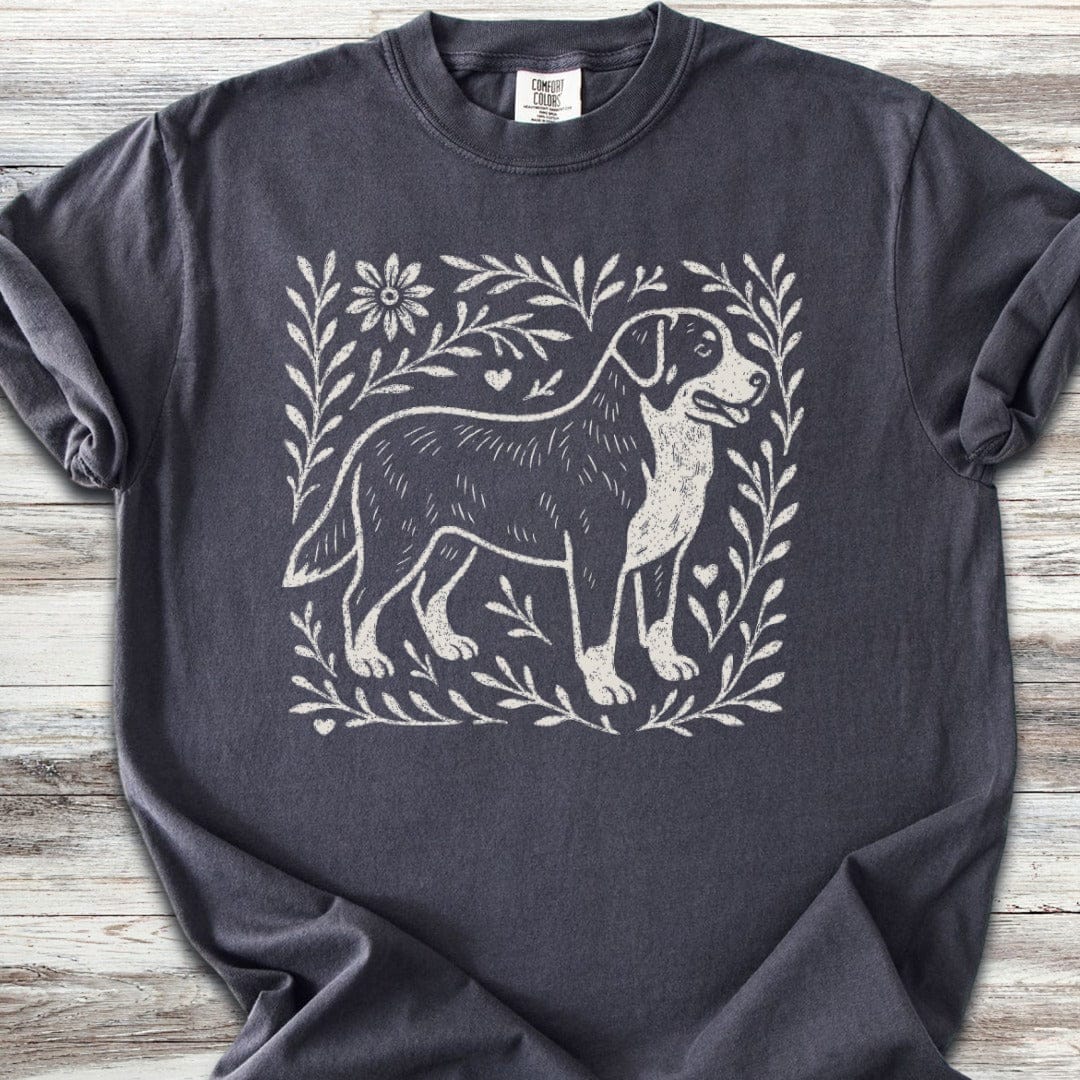 Swiss Mountain Dog Linocut T-Shirt