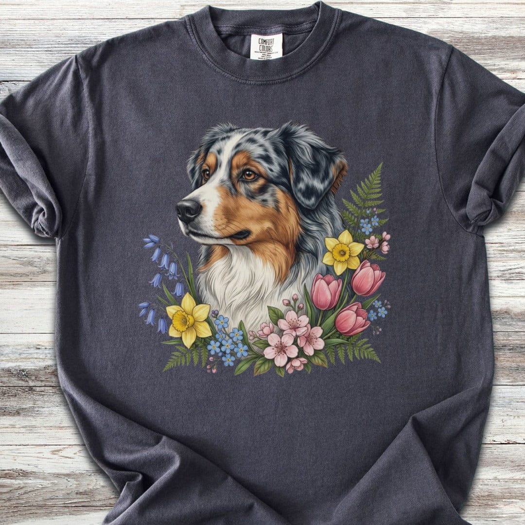 Australian Shepherd Spring Portrait T-Shirt