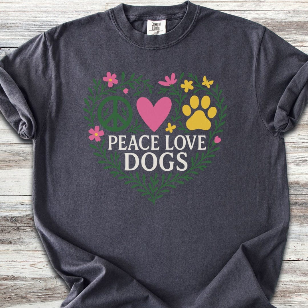 Peace Love Dogs Floral T-Shirt