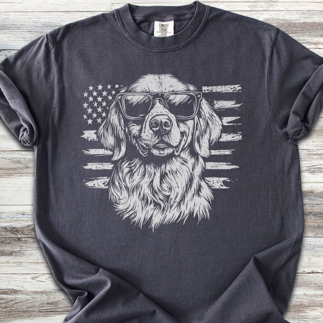 Golden Retriever Flag T-Shirt
