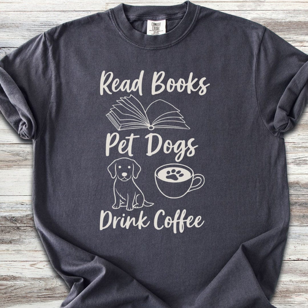 Books Dogs Coffee T-Shirt
