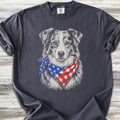 Australian Shepherd Merle Patriot T-Shirt