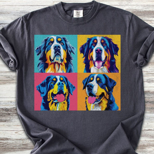 Bernese Mountain Dog Pop Art T-Shirt