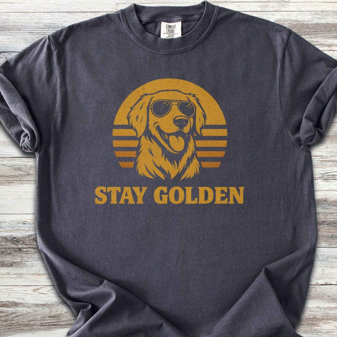 Golden Retriever Retro Stay Golden T-Shirt