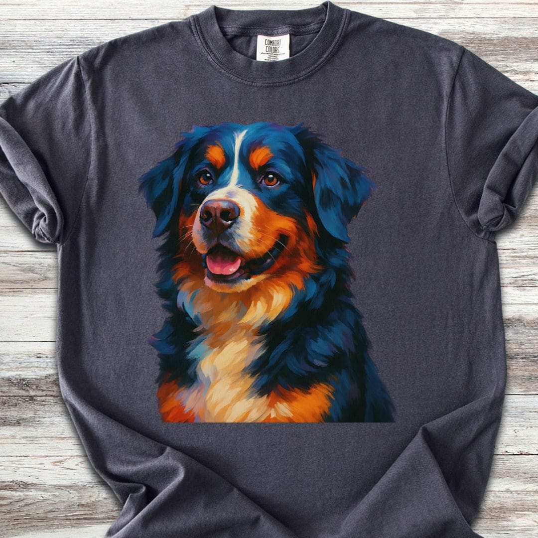 Bernese Mountain Dog Oil Painting T-Shirt
